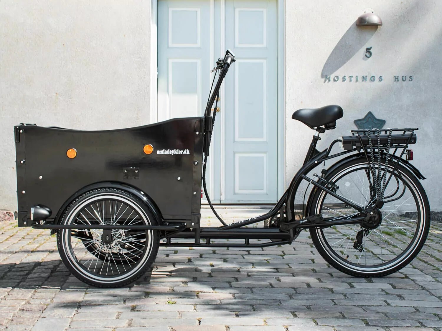 AMCargoBikes Curve Dog Friendly Cargo Electric Tricycle – Black - BikeVentures