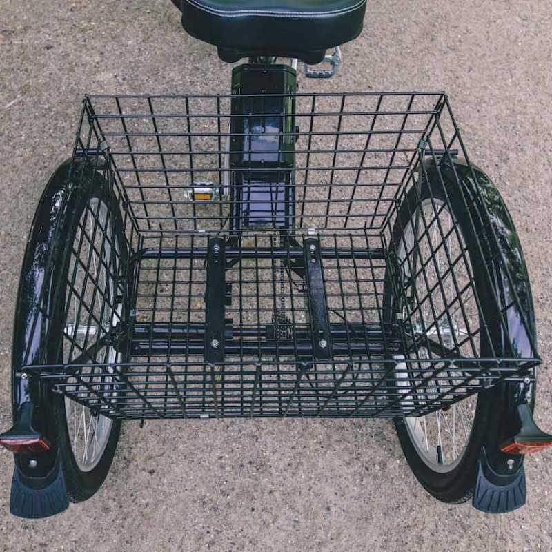 AMCargoBikes Low Step Adult Electric Tricycle, 24″ Wheel – Black - BikeVentures