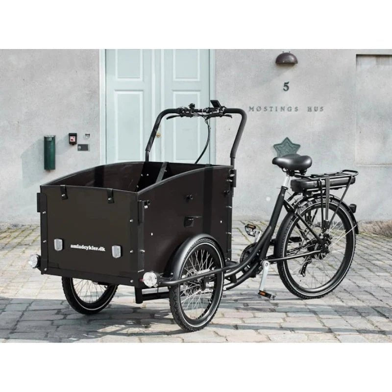 AMCARGOBIKES ULTIMATE CURVE CARGO ELECTRIC BIKE TRICYCLE – 250W, SEATS UP TO 4 CHILDREN - BikeVentures