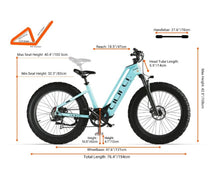 Cyrusher Aura Step - Through All - Terrain Fat - Tyre Electric Bike 250W (3 colours) - BikeVentures
