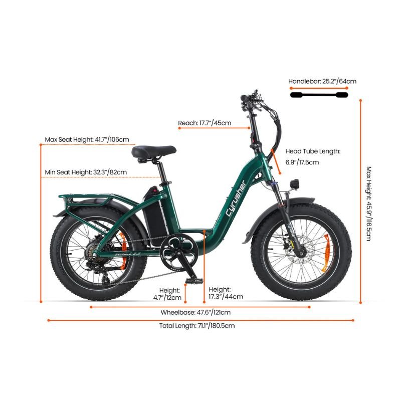 Cyrusher Rumble 2.0 Step - through Electric Bike - BikeVentures