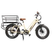 EMU Longtail Cargo Electric Bike 7-Speed Bafang 13Ah 20in Cream - BikeVentures