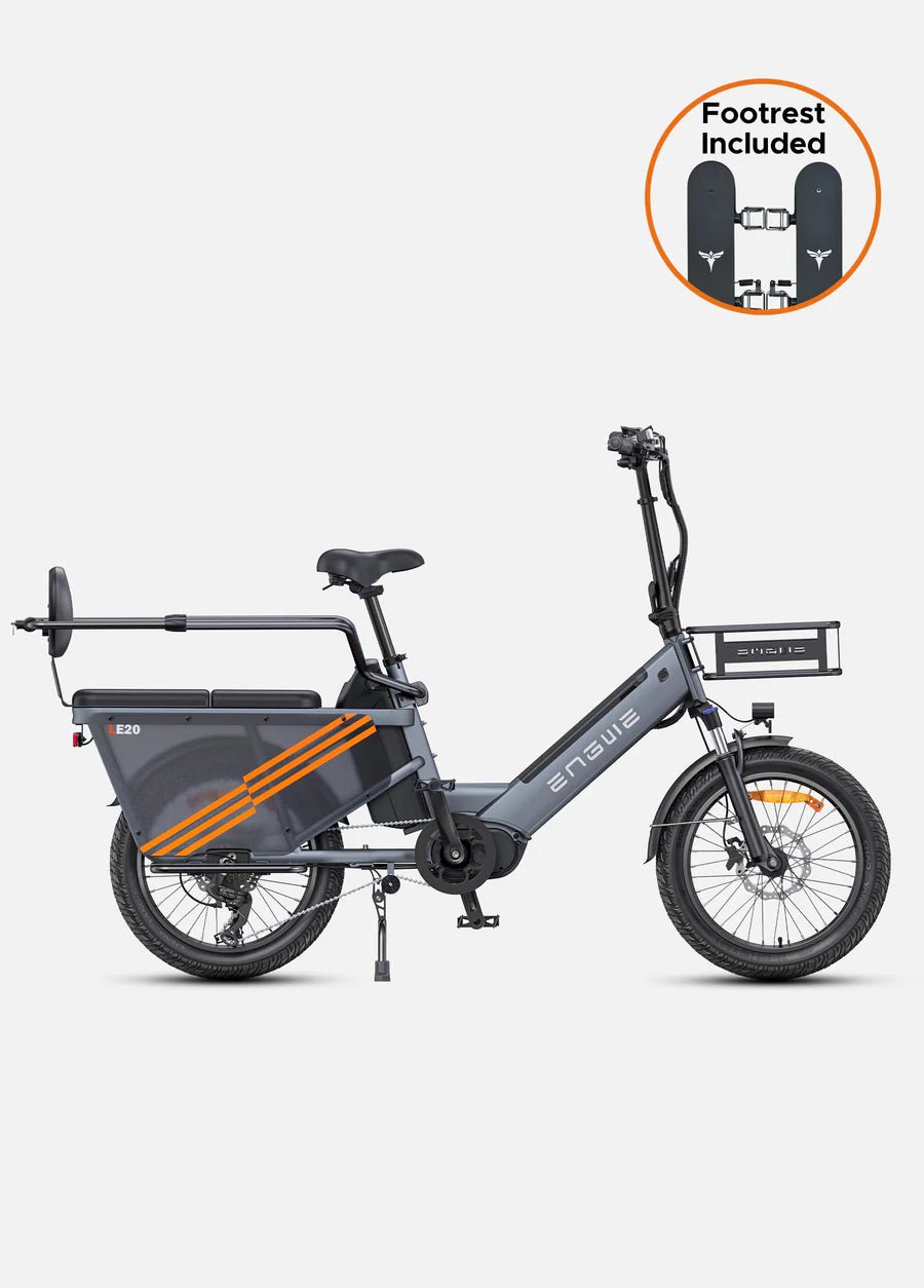 ENGWE LE20 250W Mid - drive Torque Sensor Step - Thru Cargo Ebike - BikeVentures