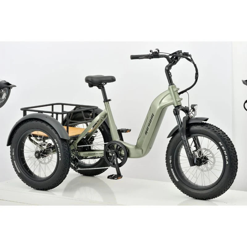 Revom T2 Fat Tyre Cargo Electric Mountain Trike 250W - BikeVentures