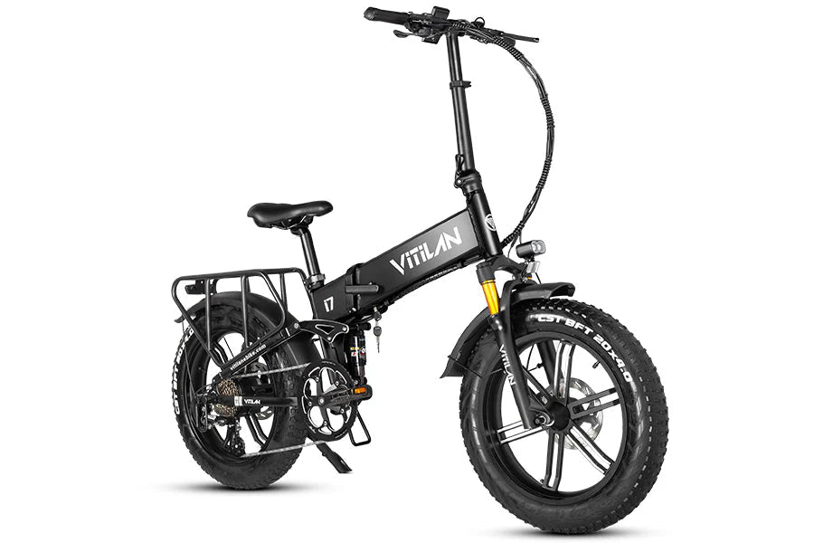 Vitilan I7 Pro Folding Full Suspension Electric Bike (3 colours) - BikeVentures