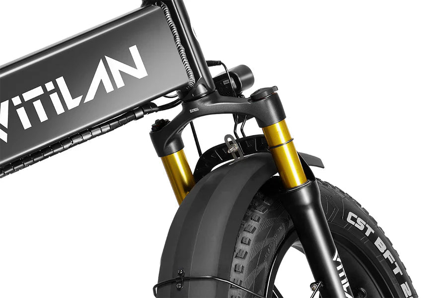 Vitilan I7 Pro Folding Full Suspension Electric Bike (3 colours) - BikeVentures