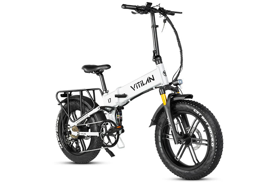 Vitilan I7 Pro Folding Full Suspension Electric Bike (3 colours) - BikeVentures