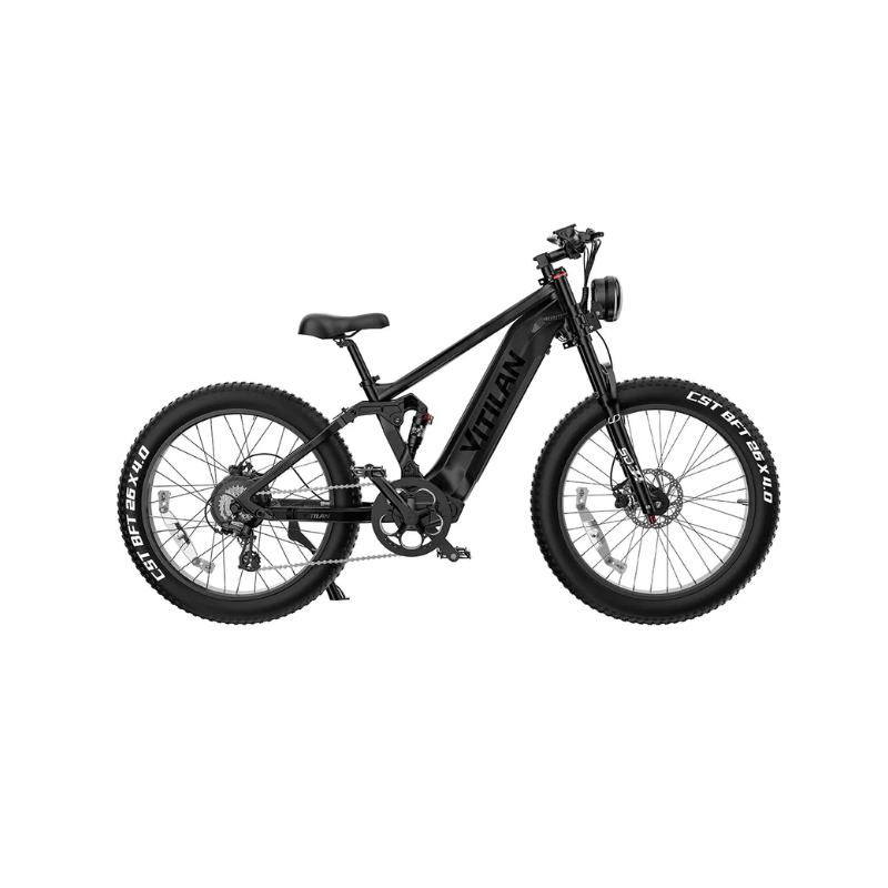 Vitilan T7 / T7 PRO Full Suspension - Fat Tyre - Electric Mountain Bike - BikeVentures