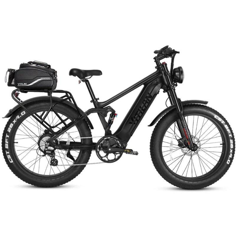 Vitilan T7 / T7 PRO Full Suspension - Fat Tyre - Electric Mountain Bike - BikeVentures