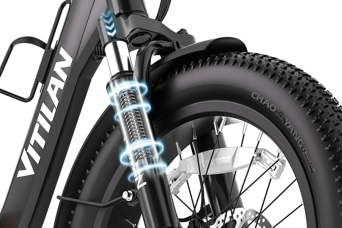Vitilan U3 Full Suspension Foldable Fat Tire Electric Bike (3 colours) - BikeVentures