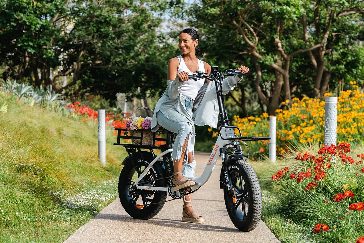 Vitilan U7 Step - thru Foldable Fat Tire Electric Bike (3 colours) - BikeVentures
