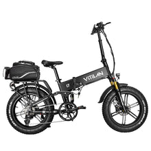 VITILAN EBIKE Waterproof Bike Rack Bag 35L Black