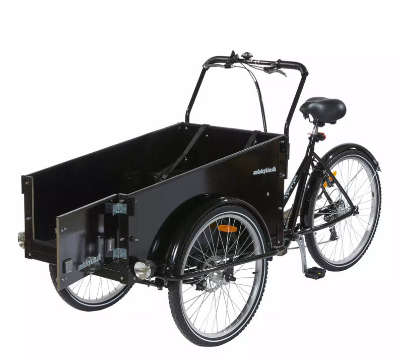 AMCargoBikes Curve Dog Friendly Cargo Electric Tricycle – Black - BikeVentures