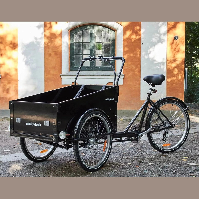AMCargoBikes Lightweight Classic Cargo Bike – Black - BikeVentures