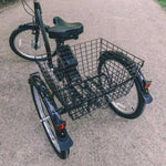 AMCargoBikes Low Step Adult Electric Tricycle, 24″ Wheel – Black - BikeVentures