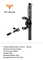 Bicycle Pump Only the EGNWE L20 has mounting holes - BikeVentures