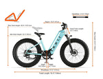Cyrusher Aura Step - Through All - Terrain Fat - Tyre Electric Bike 250W (3 colours) - BikeVentures