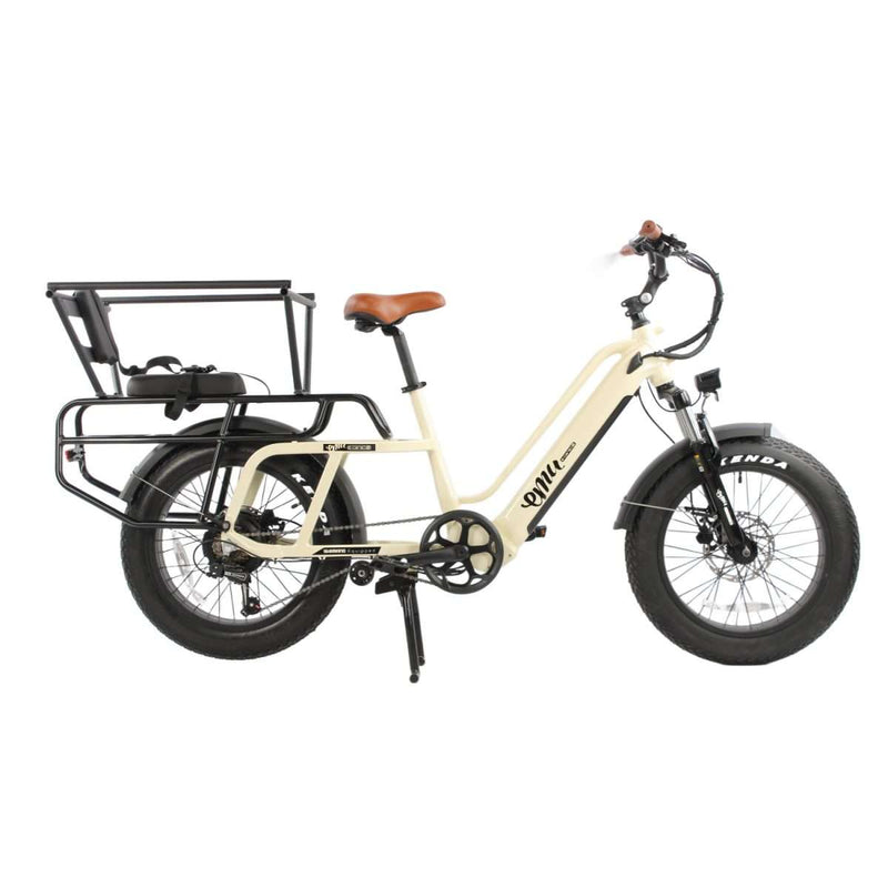 EMU Longtail Cargo Electric Bike 7-Speed Bafang 13Ah 20in Cream