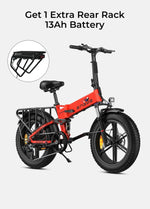 ENGWE ENGINE X 250W 100 km Range Max Speed 25 km/h Full Suspension Foldable E - bike - BikeVentures