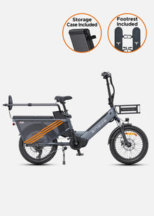 ENGWE LE20 250W Mid - drive Torque Sensor Step - Thru Cargo Ebike - BikeVentures