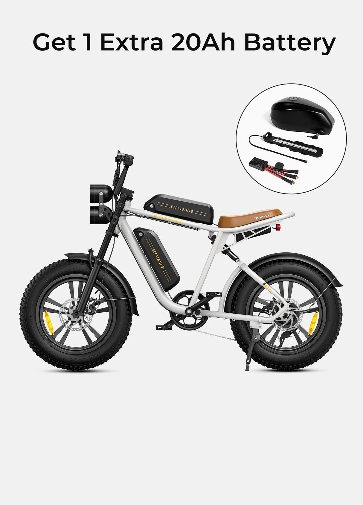ENGWE M20 75KM+75KM Max Speed 25 km/h Dual Suspension Long Range E - bike - BikeVentures