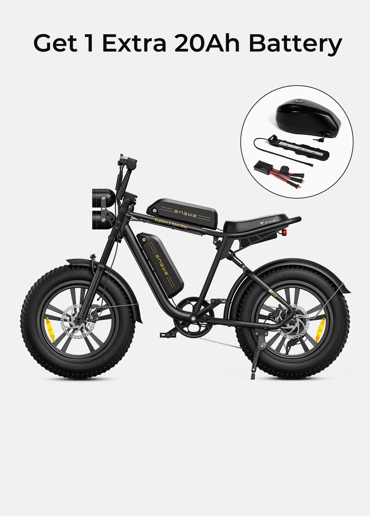 ENGWE M20 75KM+75KM Max Speed 25 km/h Dual Suspension Long Range E - bike - BikeVentures
