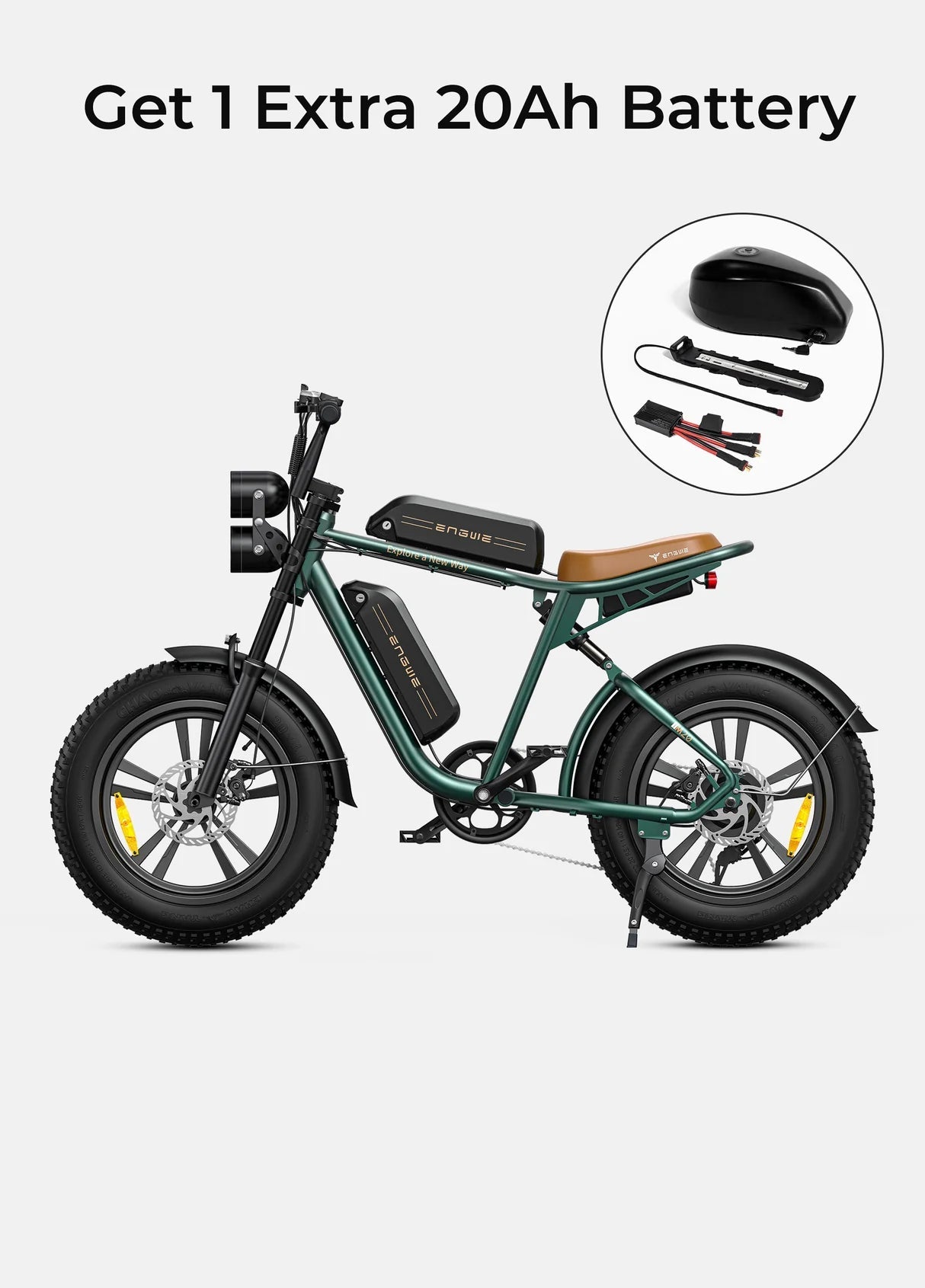 ENGWE M20 75KM+75KM Max Speed 25 km/h Dual Suspension Long Range E - bike - BikeVentures