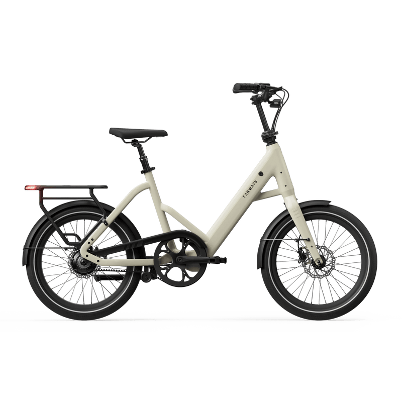 TENWAYS CGO Compact Electric Commuter Bike Sandstone Beige