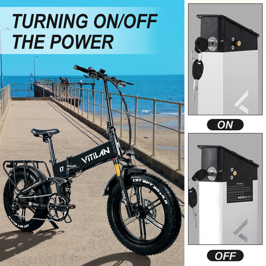 VITILAN i7 Pro Electric Bike Battery 48V 20Ah Removable Li-Ion - BikeVentures