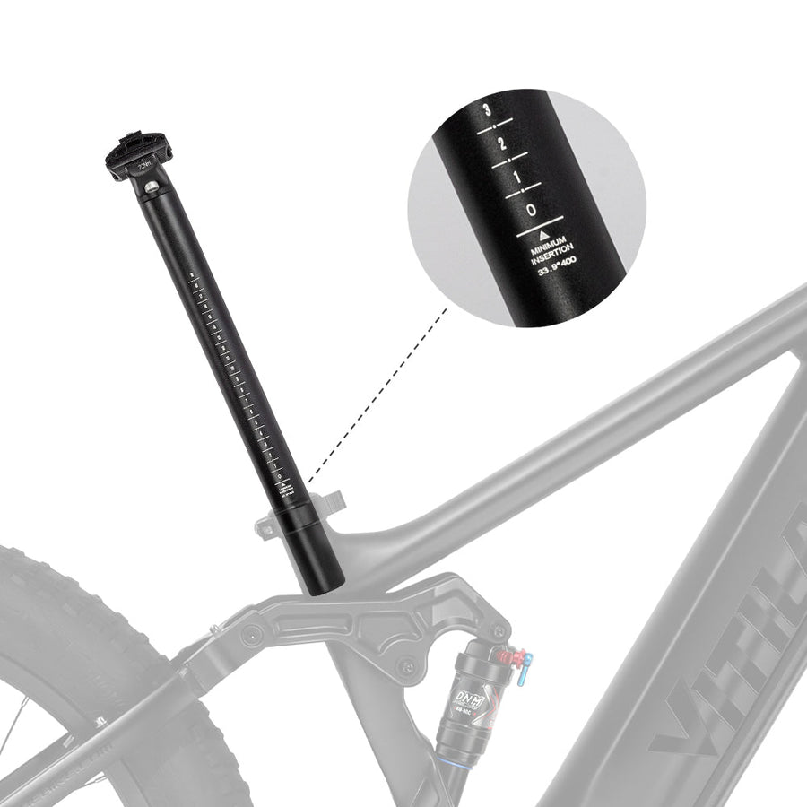 VITILAN T7 E-Bike Extension Seatpost 33.9mm x 400mm - BikeVentures