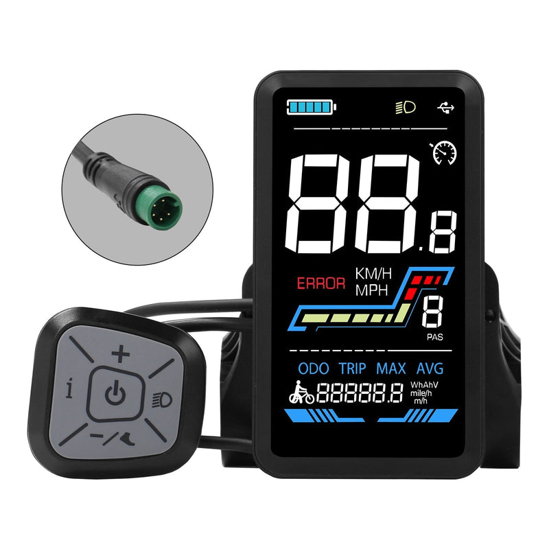 VITILAN V3 E-Bike Colorful USB Display with Charging Port