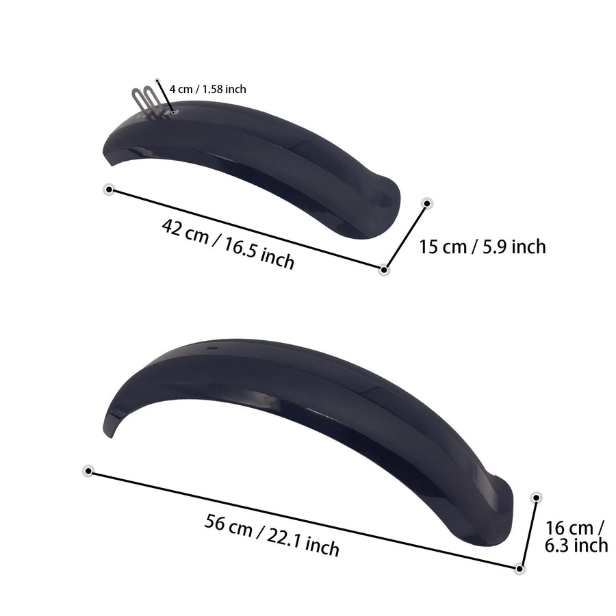 Vitilan V3 Electric Bike Fenders Front and Rear Set - BikeVentures